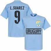 Uruguay T-shirt L Suarez Team Luis Suarez Ljusblå L