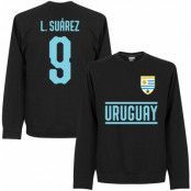 Uruguay T-shirt Suarez 9 Team Sweatshirt Luis Suarez Svart L
