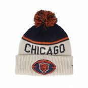 New Era - NFL Beige pom Beanie - Chicago Bears NFL24 Sideline His Sportknit Stone/Navy Pom @ Hatstore