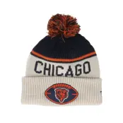 New Era - NFL Beige pom Beanie - Chicago Bears NFL24 Sideline His Sportknit Stone/Navy Pom @ Hatstore
