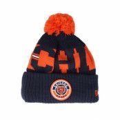 New Era - NFL Blå pom Beanie - Chicago Bears NFL 20 On field Sport Knit OFC Navy Pom @ Hatstore