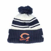 New Era - NFL Blå pom Beanie - Chicago Bears NFL22 Sideline Sportknit Navy Pom @ Hatstore