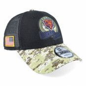 New Era - NFL Svart trucker Keps - Chicago Bears M 9FORTY NFL Salute To Service 22 Black/Camo Trucker @ Hatstore