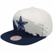 Mitchell&Ness - NBA Blå snapback Keps - Dallas Cowboys Paintbrush White/Navy Snapback @ Hatstore