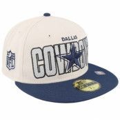 New Era - NFL Beige fitted Keps - Dallas Cowboys NFL 23 Draft 59FIFTY Stone/Navy Fitted @ Hatstore