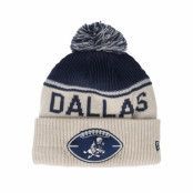 New Era - NFL Blå pom Beanie - Dallas Cowboys NFL24 Sideline His Sportknit Stone/Navy Pom @ Hatstore