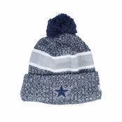 New Era - NFL Blå pom Beanie - Dallas Cowboys Sport Knitted NFL Sideline 23 Navy Pom @ Hatstore