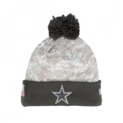 New Era - NFL Camo pom Beanie - Dallas Cowboys Nfl24 Salute To Service Camo/Graphite Pom @ Hatstore