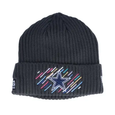 New Era - NFL Grå cuff Beanie - Dallas Cowboys NFL21 Crucial Catch Knit Dark Grey Cuff @ Hatstore