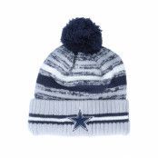 New Era - NFL Grå pom Beanie - Dallas Cowboys NFL21 Sport Knit Navy/Grey Pom @ Hatstore