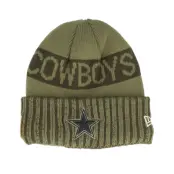 New Era - NFL Grön cuff Beanie - Dallas Cowboys NFL Salute To Service Green Knit Cuff @ Hatstore