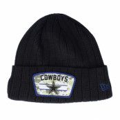 New Era - NFL Svart cuff Beanie - Dallas Cowboys NFL21 Salute To Service Knit Black/Camo Cuff @ Hatstore