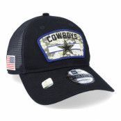 New Era - NFL Svart trucker Keps - Dallas Cowboys NFL Salute To Service 9TWENTY Black Trucker @ Hatstore