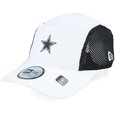 New Era - NFL Vit 5panel Keps - Dallas Cowboys Poly Runner White/Black 5-panel @ Hatstore