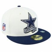 New Era - NFL Vit fitted Keps - Dallas Cowboys NFL22 Sideline 59FIFTY White/Navy Fitted @ Hatstore