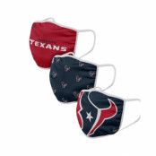 Foco - NFL Blå Mask - Houston Texans 3-Pack NFL Navy/Red Face Mask @ Hatstore