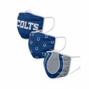 Foco - NFL Blå Mask - Indianapolis Colts 3-Pack NFL Blue Face Mask @ Hatstore