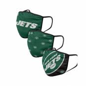 Foco - NFL Grön Mask - New York Jets 3-Pack NFL Green Face Mask @ Hatstore