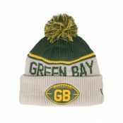 New Era - NFL Beige pom Beanie - Green Bay Packers NFL24 Sideline His Sportknit Stone/Green Pom @ Hatstore