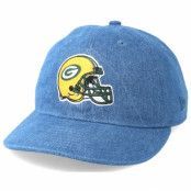 New Era - NFL Blå snapback Keps - Green Bay Packers Helmet Low Profile 9Fifty Denim Strapback @ Hatstore