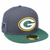 New Era - NFL Grå fitted Keps - Green Bay Packers NFL 59FIFTY Charcoal/Green Fitted @ Hatstore