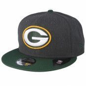 New Era - NFL Grå snapback Keps - Green Bay Packers Heather 9Fifty Dark Grey/Green Snapback @ Hatstore