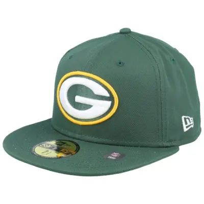New Era - NFL Grön fitted Keps - Green Bay Packers Otc NFL 59FIFTY Dark Green Fitted @ Hatstore