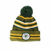 New Era - NFL Grön pom Beanie - Green Bay Packers On Field 19 Sport Knit 2 Green/Yellow Pom @ Hatstore