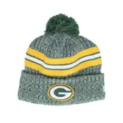 New Era - NFL Grön pom Beanie - Green Bay Packers Sport Knitted NFL Sideline 23 Green Pom @ Hatstore