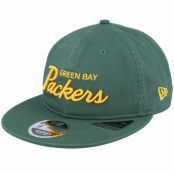 New Era - NFL Grön snapback Keps - Green Bay Packers NFL Retro 9FIFTY Dark Green Snapback @ Hatstore