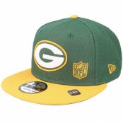 New Era - NFL Grön snapback Keps - Green Bay Packers Team Arch 9FIFTY Green/Yellow Snapback @ Hatstore