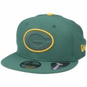 New Era - NFL Grön snapback Keps - Green Bay Packers Team Outline 9Fifty Green/Yellow Snapback @ Hatstore