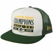 New Era - NFL Grön trucker Keps - Green Bay Packers Champs PK 9Fifty White/Green Trucker @ Hatstore