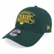 New Era - NFL Grön unconstructed Keps - Green Bay Packers Retro NFL 9TWENTY Dark Green Dad Cap @ Hatstore