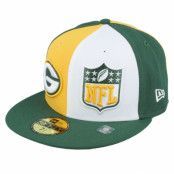 New Era - NFL Gul fitted Keps - Green Bay Packers 59FIFTY NFL Sideline 23 Green/Yellow/White Fitted @ Hatstore