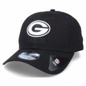 New Era - NFL Svart adjustable Keps - Green Bay Packers Black Base 9Forty Black/White Adjustable @ Hatstore