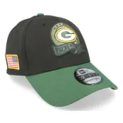 New Era - NFL Svart adjustable Keps - Green Bay Packers M 39THIRTY NFL Salute To Service 22 Black/Green Stretch Fit @ Hatstore