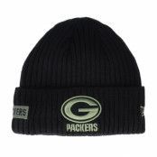 New Era - NFL Svart cuff Beanie - Green Bay Packers Salute To Service NFL 20 Knit Black Cuff @ Hatstore