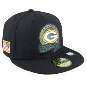 New Era - NFL Svart fitted Keps - Green Bay Packers M 59FIFTY NFL Salute To Service 22 Black/Camo Fitted @ Hatstore