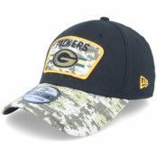 New Era - NFL Svart flexfit Keps - Green Bay Packers NFL21 Salute To Service 39THIRTY Black/Camo Flexfit @ Hatstore