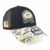 New Era - NFL Svart trucker Keps - Green Bay Packers M 9FORTY NFL Salute To Service 22 Black/Camo Trucker @ Hatstore