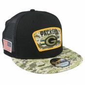 New Era - NFL Svart trucker Keps - Green Bay Packers NFL21 Salute To Service 9FIFTY Black/Camo Trucker @ Hatstore