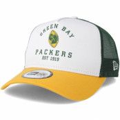 New Era - NFL Vit adjustable Keps - Green Bay Packers Throwback Trucker White Adjustable @ Hatstore