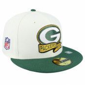 New Era - NFL Vit fitted Keps - Green Bay Packers NFL22 Sideline 59FIFTY White/Green Fitted @ Hatstore