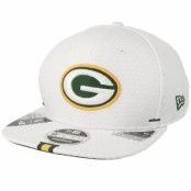 New Era - NFL Vit snapback Keps - Green Bay Packers 9Fifty On Field 19 Training White Snapback @ Hatstore