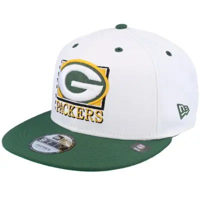 New Era - NFL Vit snapback Keps - Green Bay Packers White Crown 9FIFTY White/Green Snapback @ Hatstore