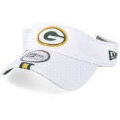 New Era - NFL Vit visor Keps - Green Bay Packers On Field 19 Training White Visor @ Hatstore