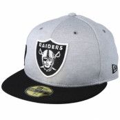 Keps Oakland Raiders 59Fifty On Field Grey/Black Fitted - New Era - Grå Fitted