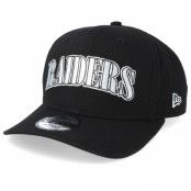 Keps Oakland Raiders NFL Pre Curved 9Fifty Black Adjustable - New Era - Svart Reglerbar