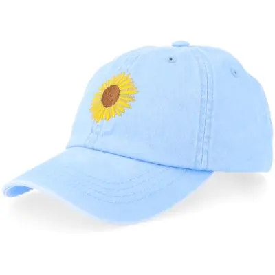 Kiddo Cap - Blå unconstructed Keps - Kids NFL Center Light Blue Pigment Washed Dad Cap @ Hatstore